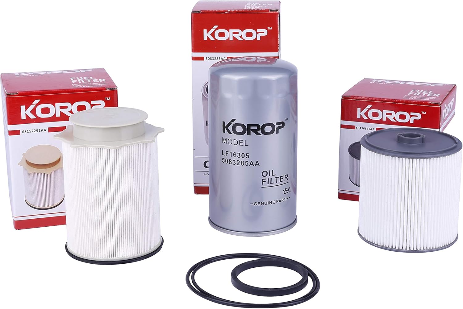 Fuel Filter Water Separator and Oil Filter Set Replaces# 68436631AA 68157291AA 5083285AA, Fits for Dodge Ram 2019 2020 2021 2022 6.7L Cummins Diesel 2500 3500 4500 5500