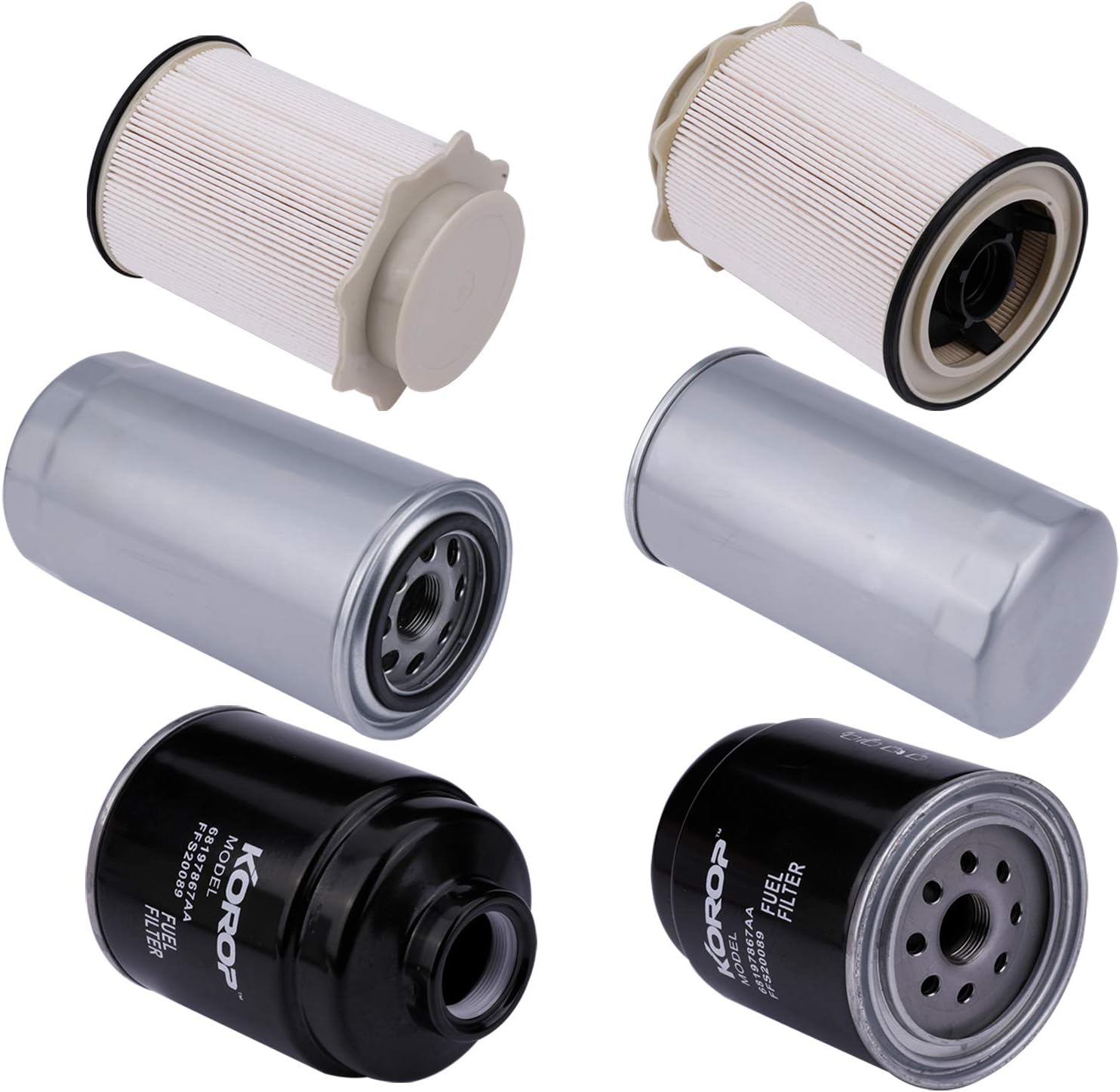 Fuel Filter Water Separator and Oil Filter Set Fits for Dodge Ram 6.7L Cummins Diesel 2013-2018 2500 3500 4500 5500 Replaces# 68197867AA 68157291AA 5083285AA