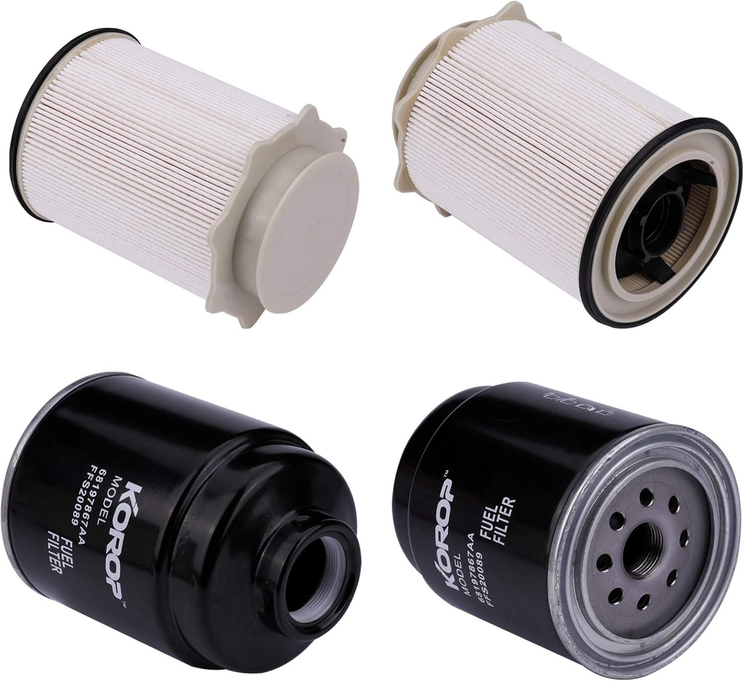 6.7 Cummins Fuel Filter Water Separator Set Fits for Dodge Ram 6.7L Cummins Diesel 2013-2018 2500 3500 4500 5500 Replaces# 68197867AA 68157291AA