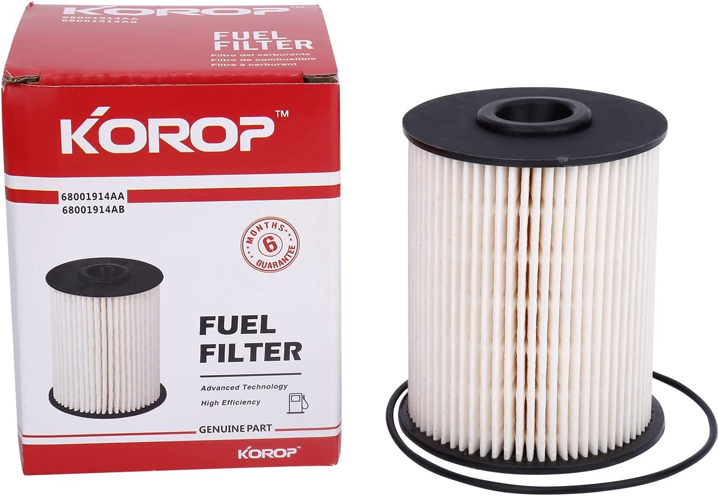 5.9 Cummins Fuel Filter Fits for Dodge Ram 2500 3500 5.9L Cummins Turbo Diesel 2000-2009 Replaces# 68001914AA, 68001914AB, 5015581AA, 5015581AB, 33585XE